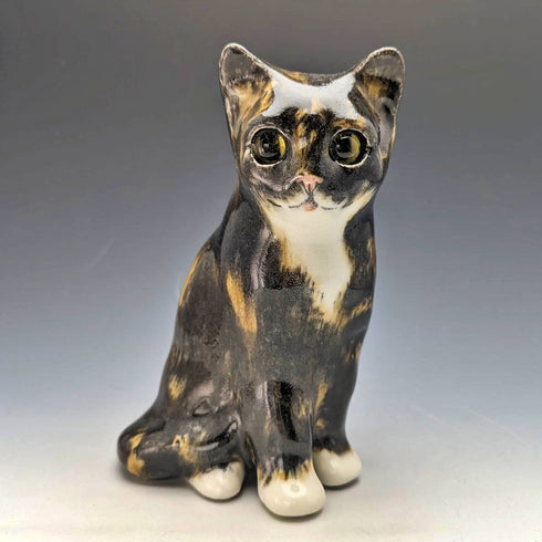 British Winstan Ray Kensington Cat Sabi Cat Pottery Figurine (Size 2)